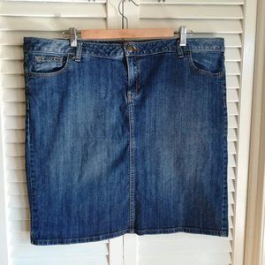 Lands End Denim Skirt